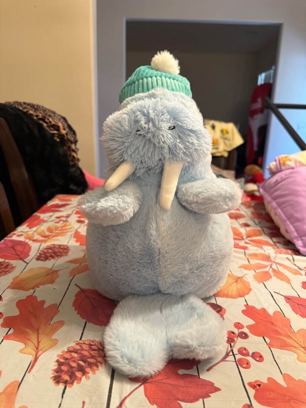 Giggle Scape Blue Walrus Plush with Hat